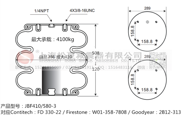 JBF410/580-3橡膠<a href='http://syracusetalks.com/' target='_blank'><u>空氣彈簧</u></a>